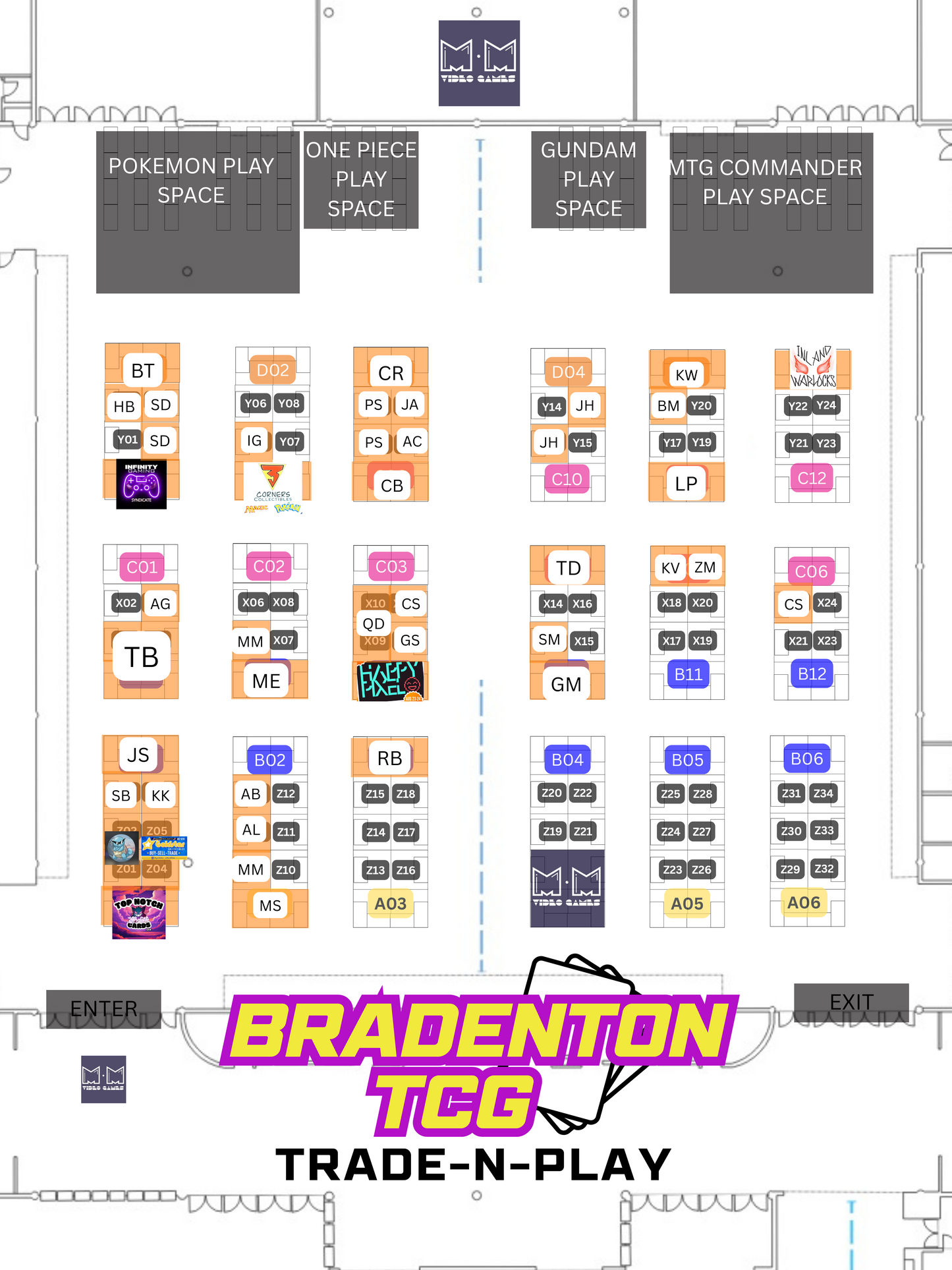 Bradenton - TCG Trade N Play Convention Vendors (November 2025)