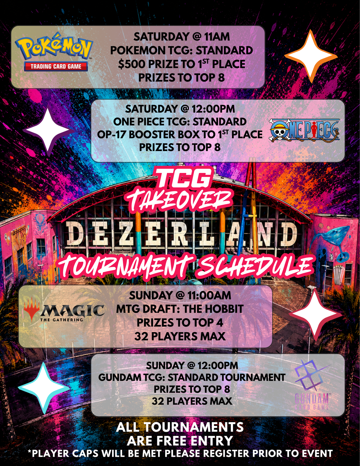 TCG Tournaments - Dezerland Orlando! (Sept 5/6)