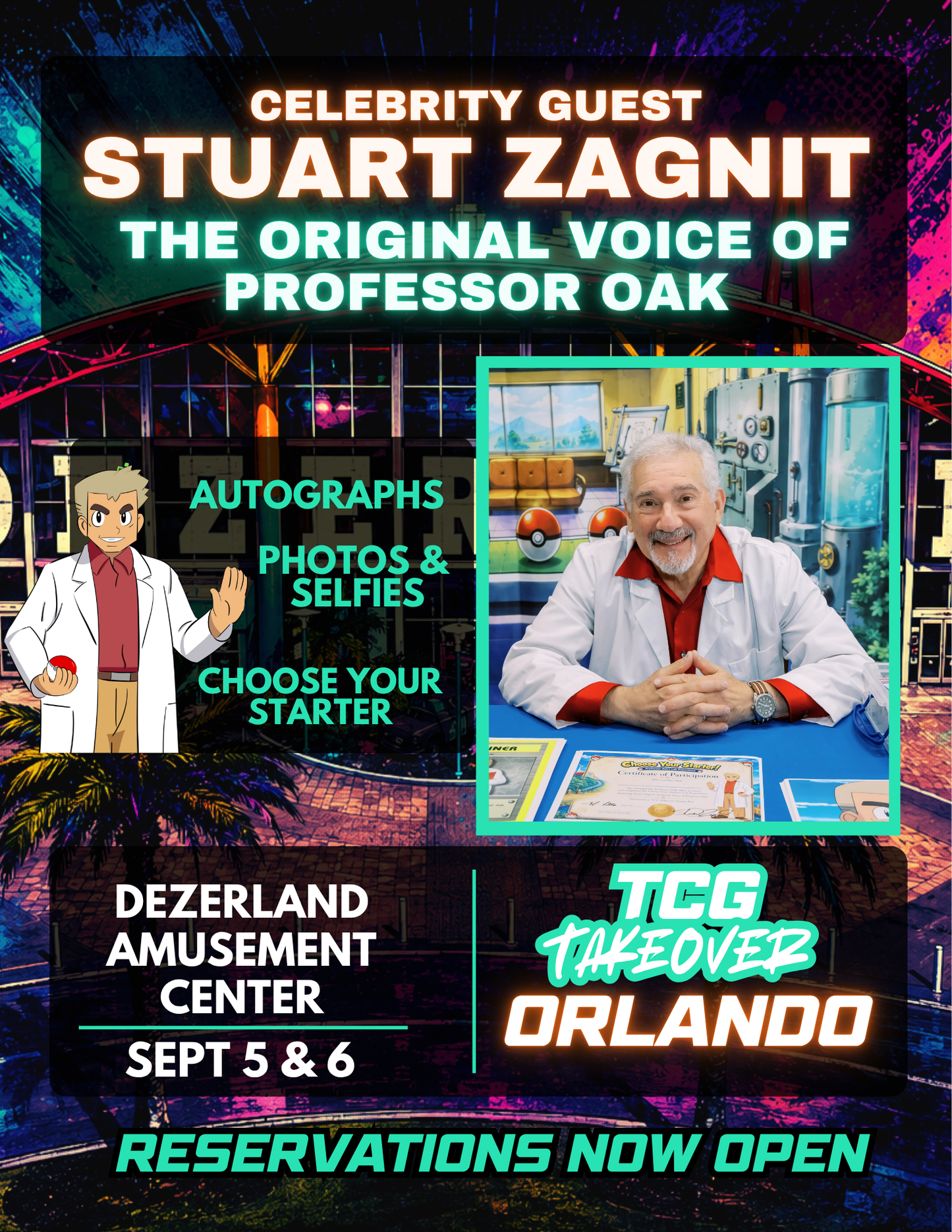 Meet Professor Oak! - Dezerland Orlando, Sept 5/6
